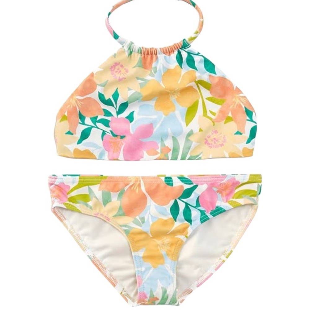 BillaBong Sweet Aloha Reversible Bikini Hipster Bottom Two-Piece Swimsuit Sz 14